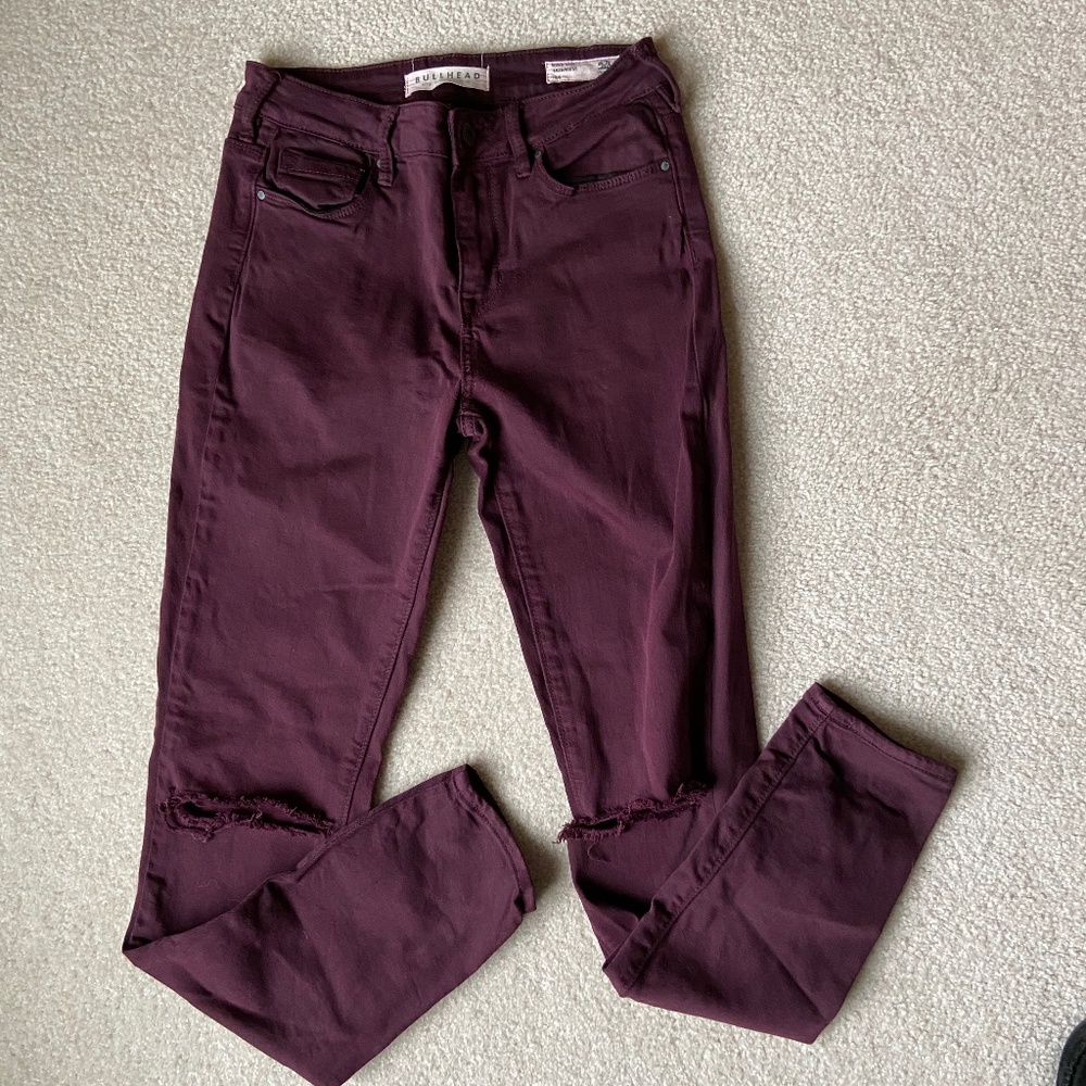 Bullhead Burgundy 5 Pocket Pants